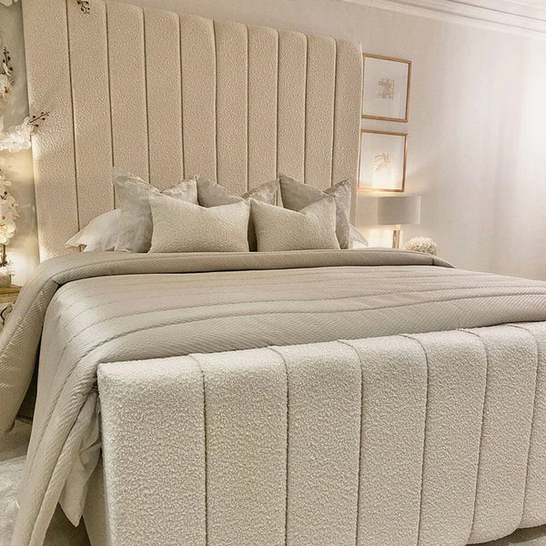 Upholstered Tall Panel Bed