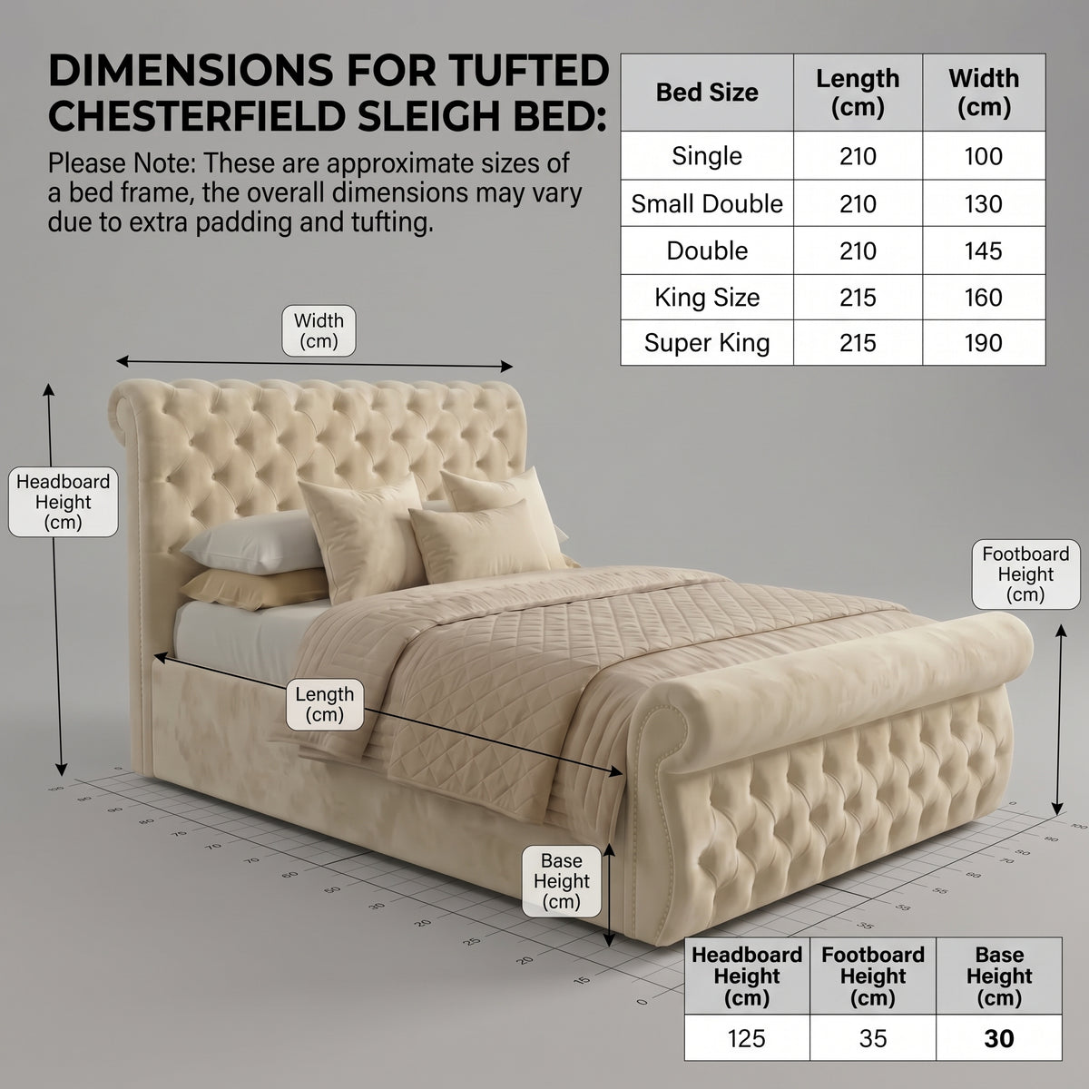 Elegant Upholstered Bed with Ottoman Storage Option