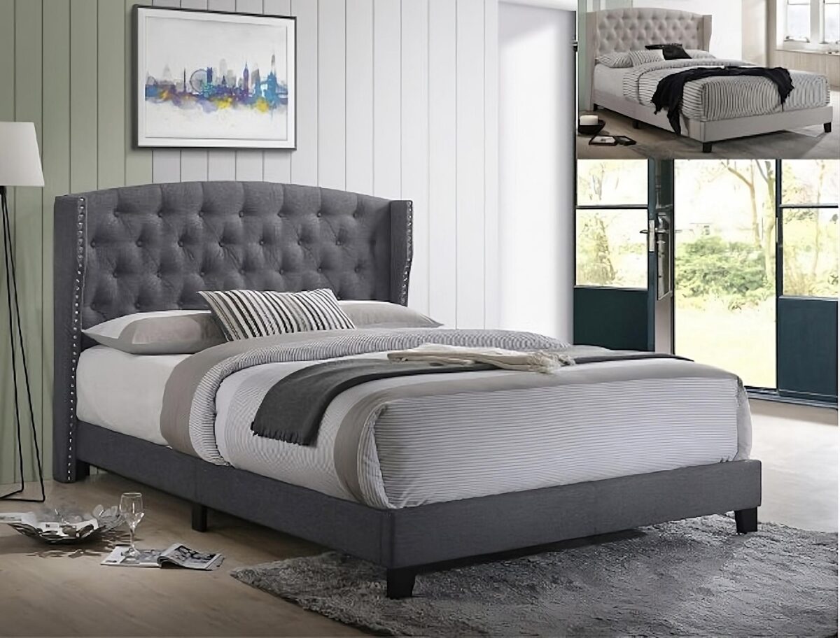 Modern Wing sleigh Bed With Matching Headboard | Footboard