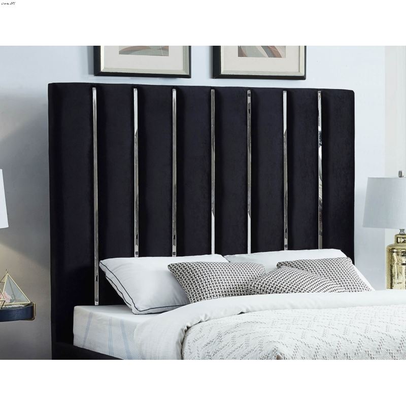 Upholstered Platform Silver Bed