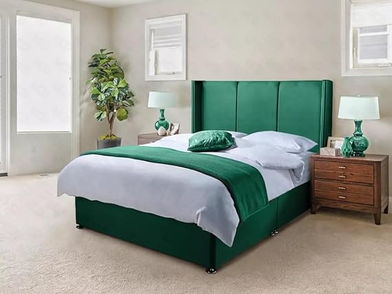 Wingback Bed Frame - Liner Sleigh Bed Frame Upholstered Ottoman Bed Frame