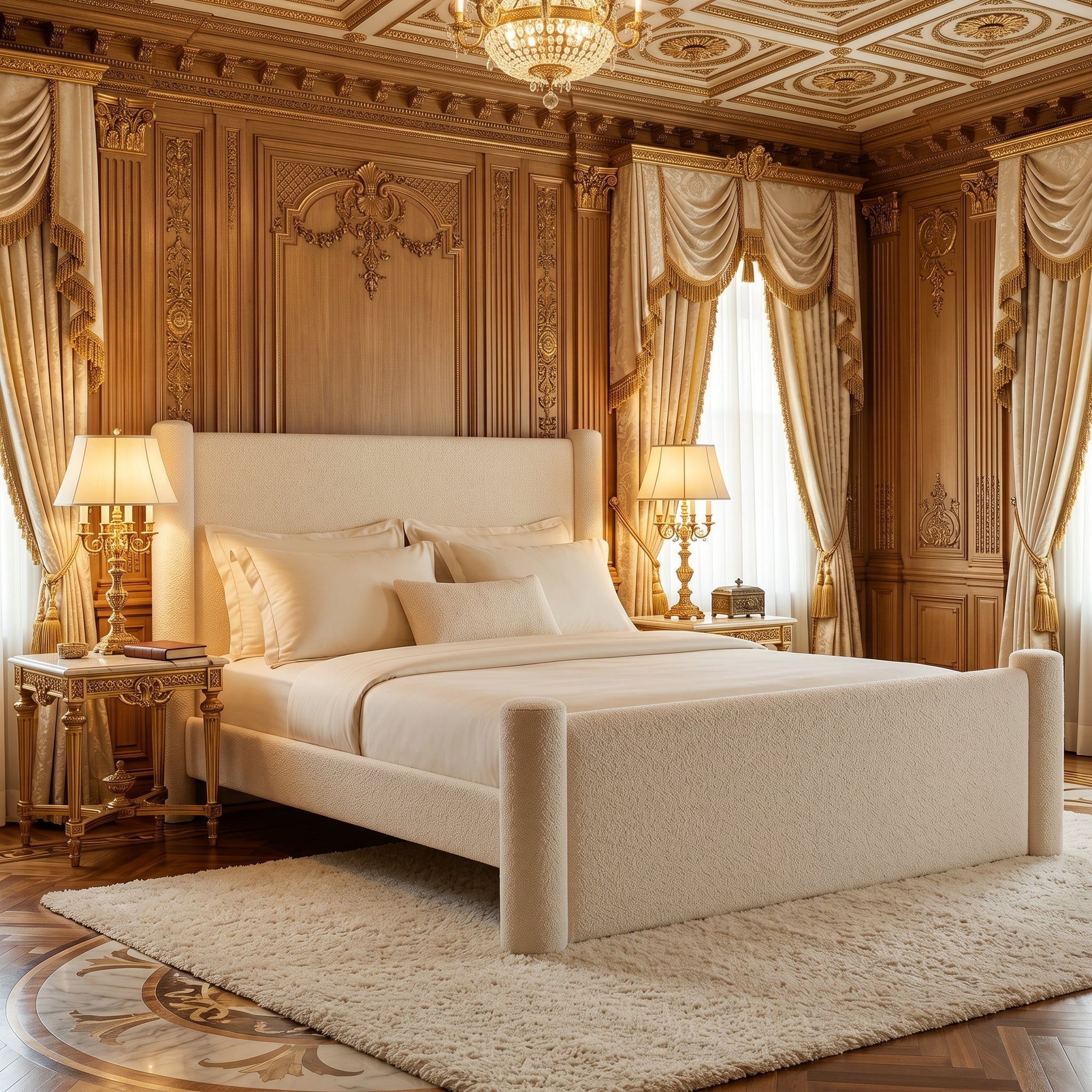 Elegant Minimalist Upholstered Bed