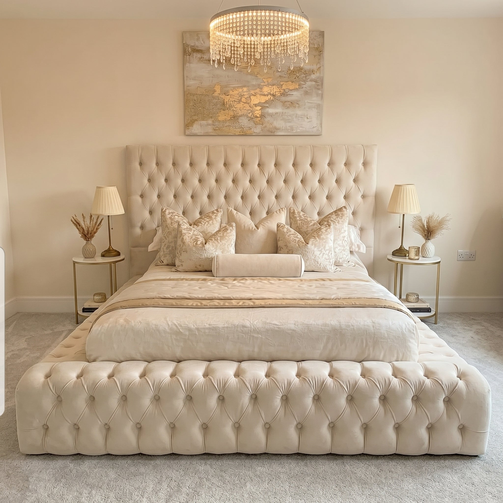 Orchid Velvet Ambassador Chesterfield Upholstered Bed Frame