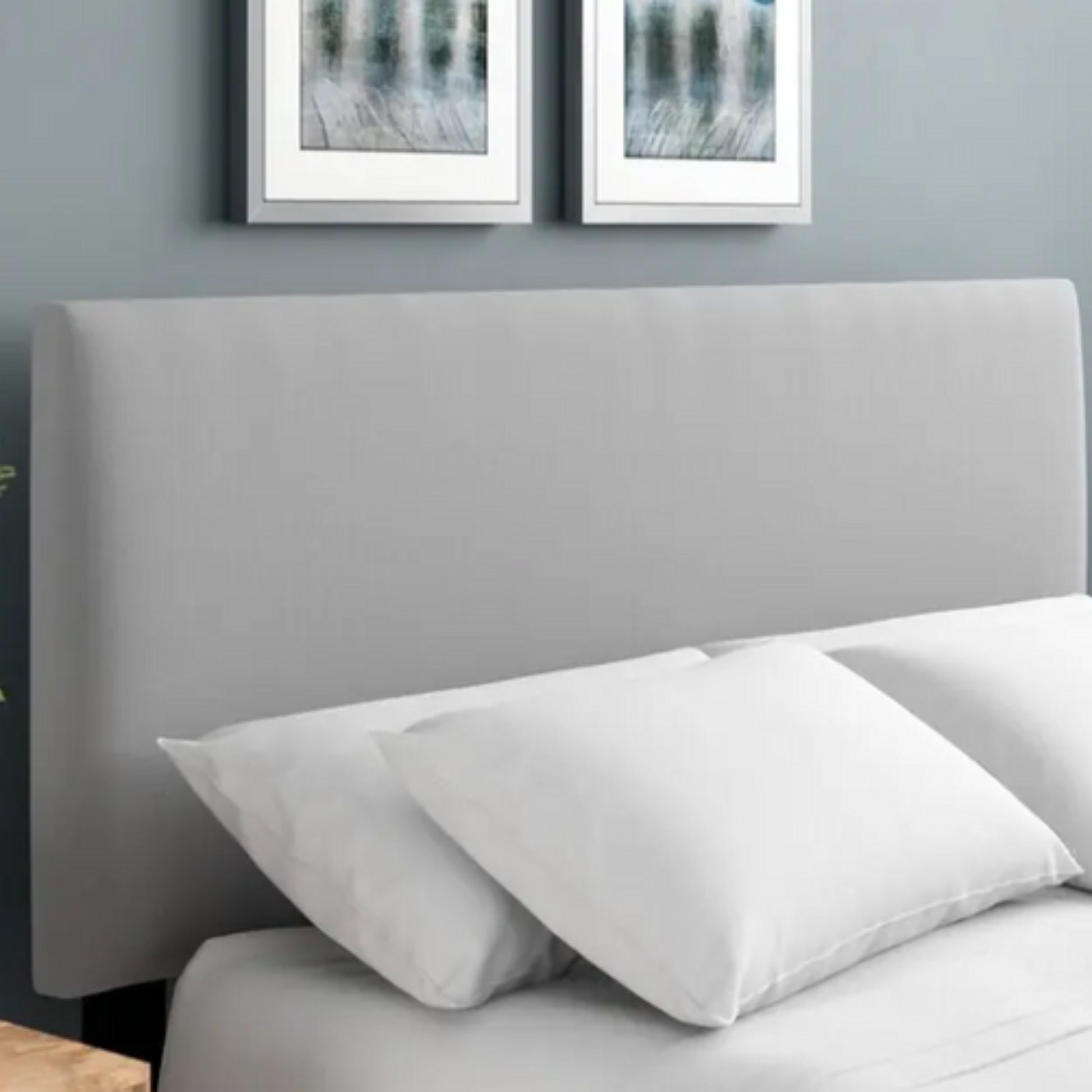 Plush Velvet Minimalist Plain Small Headboard | Available In 26 and 49 Inches