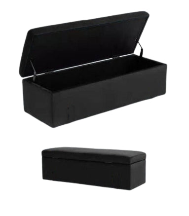 Ottoman Storage Box | Available in Black, Cream, Grey Color