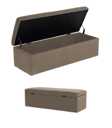 Ottoman Storage Box | Available in Black, Cream, Grey Color