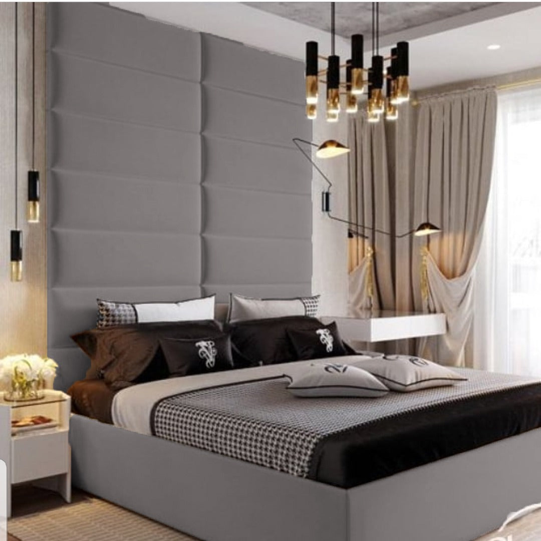 Elegant Modern Bed with 60-Inch Headboard