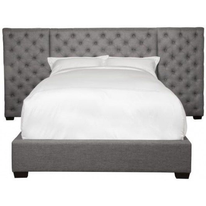 Elegant Upholstered Bed with Tufted Headboard