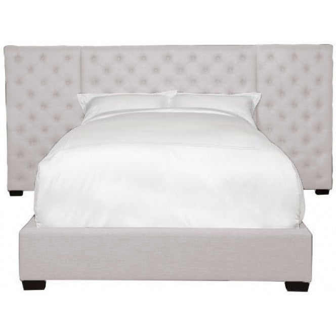 Elegant Upholstered Bed with Tufted Headboard