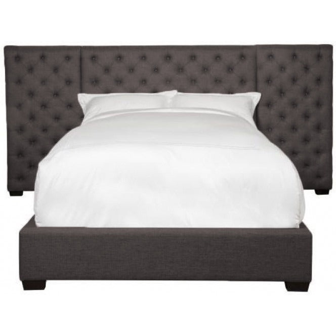 Elegant Upholstered Bed with Tufted Headboard