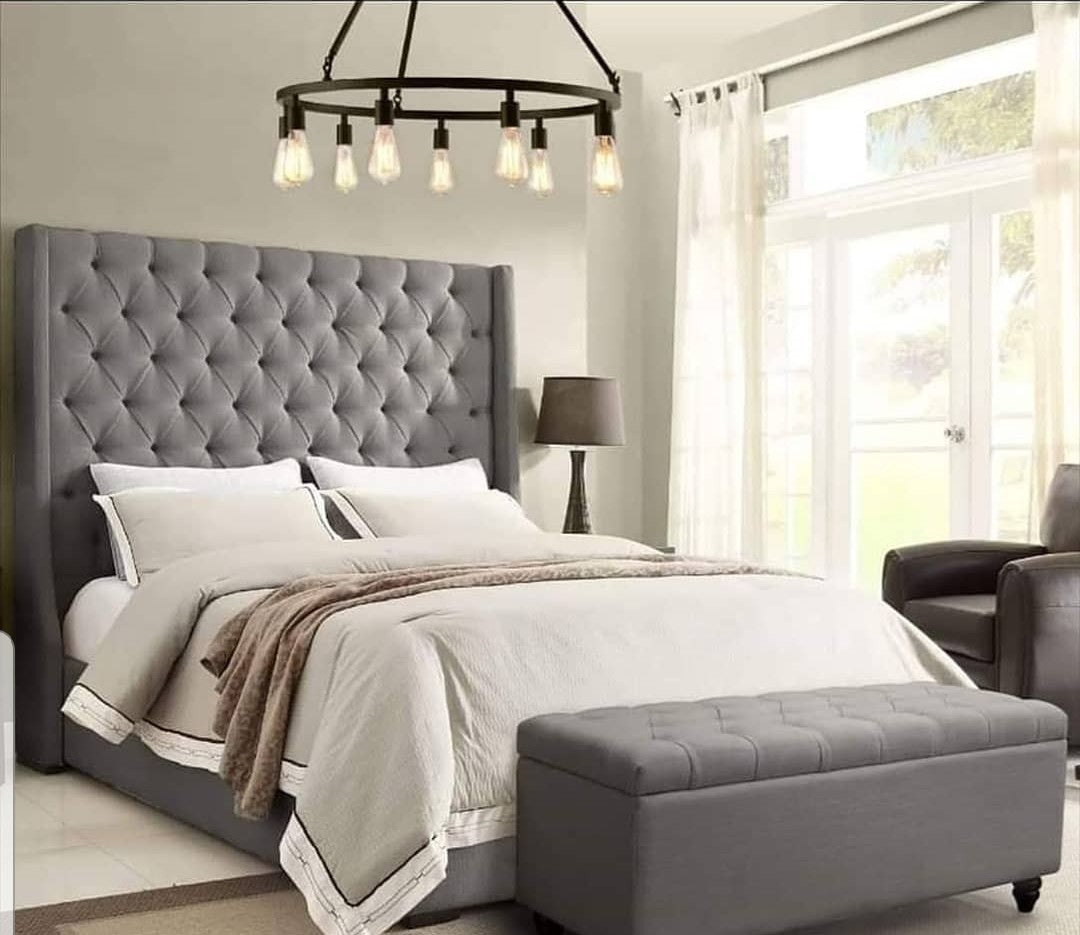Wingback Bed Upholstered Frame - ORCHID FURNITURES