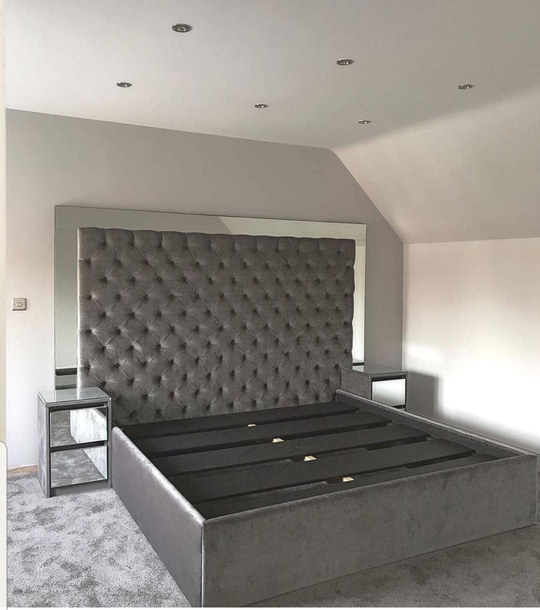 Mirrored Chesterfield Bed Frame