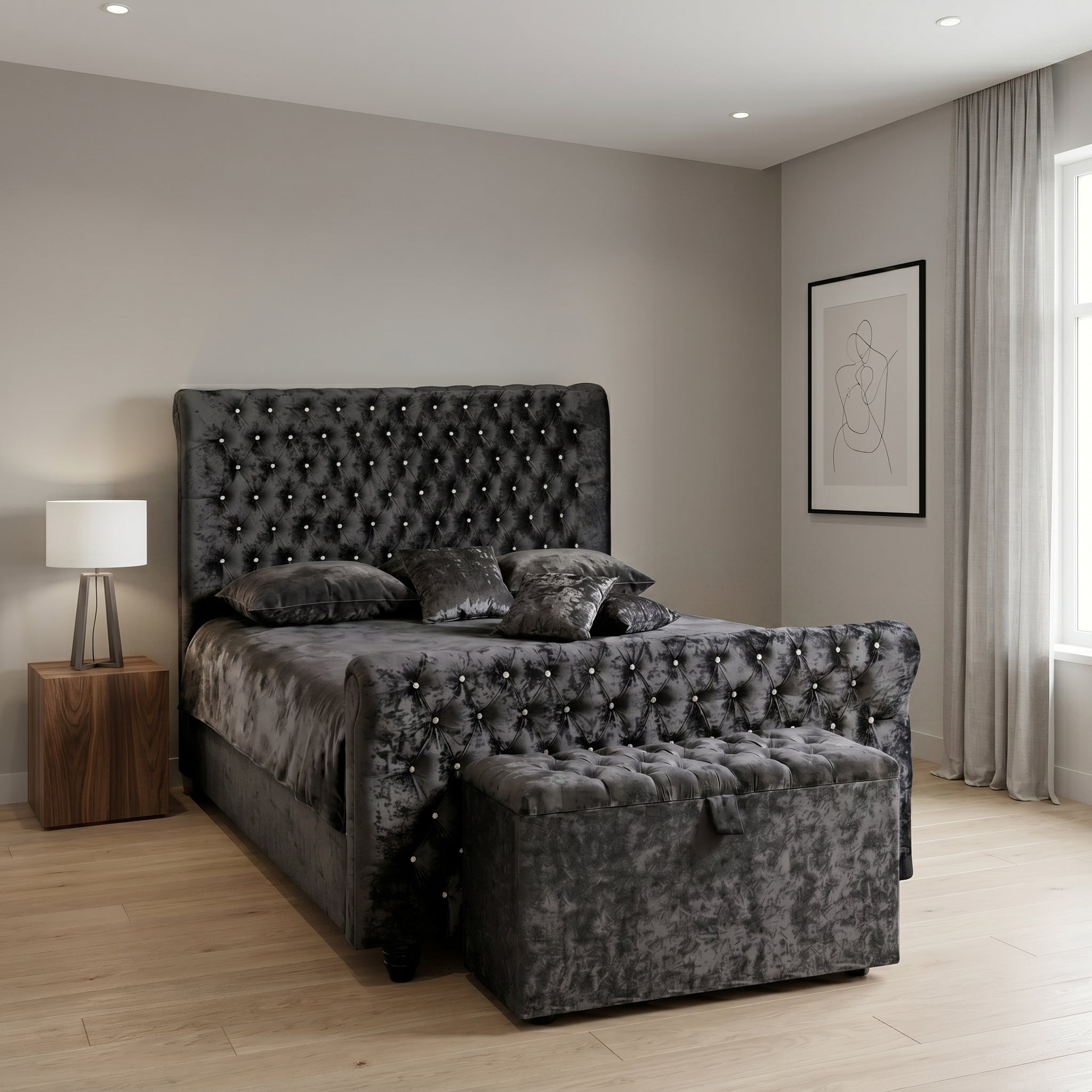 Modern Tufted Upholstered Bed