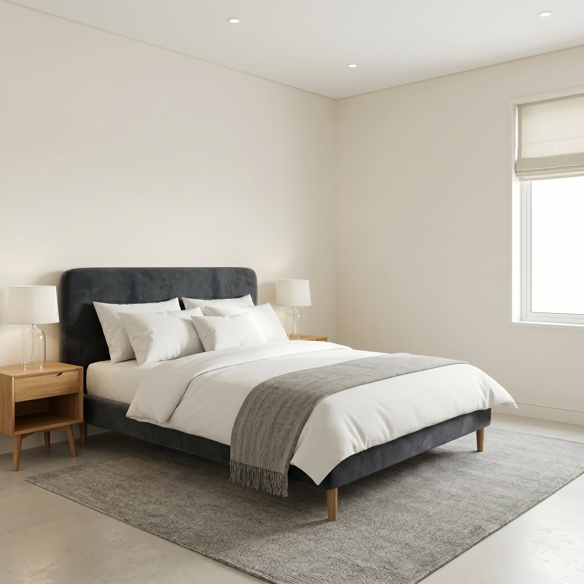 Modern Minimalist Upholstered Bed