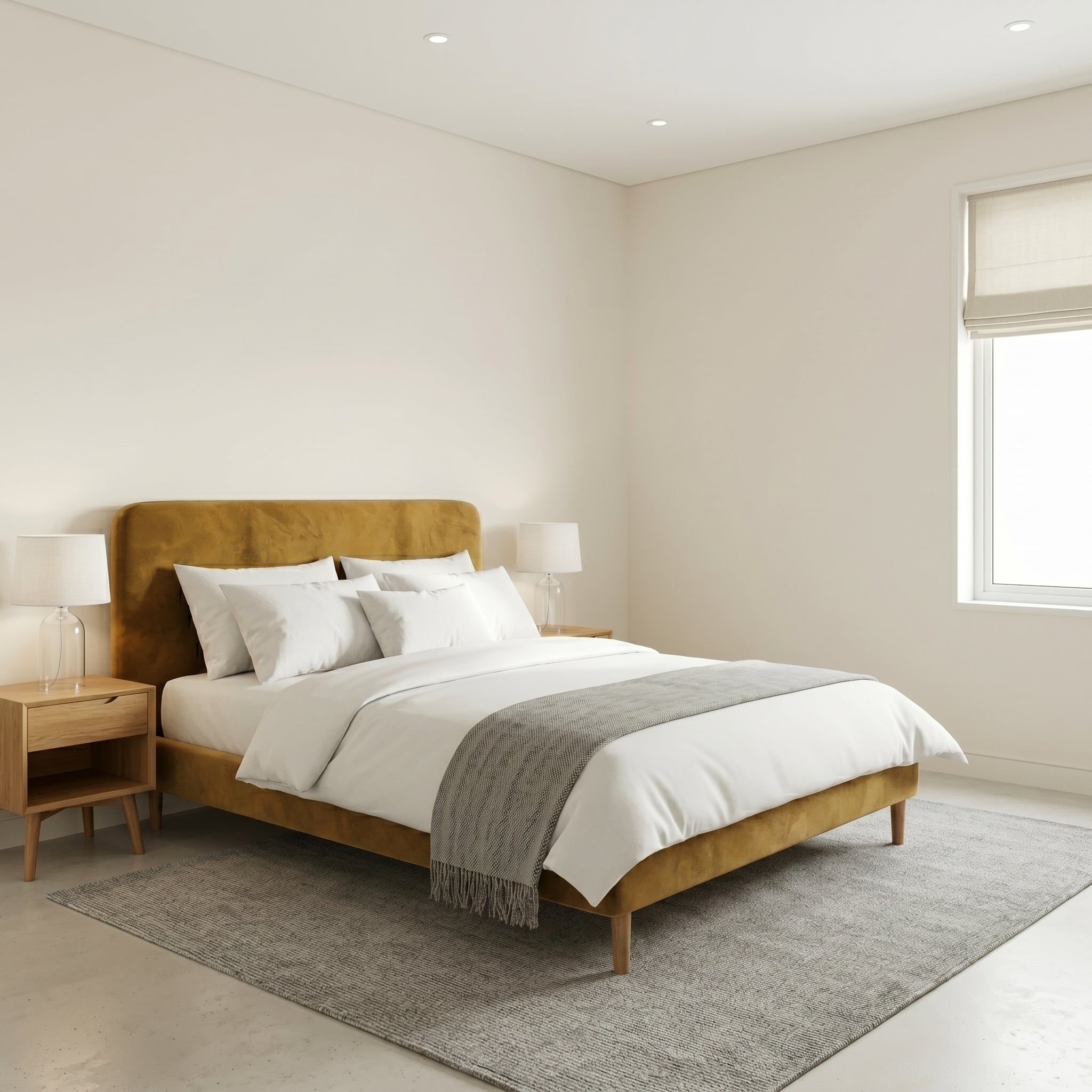 Modern Minimalist Upholstered Bed