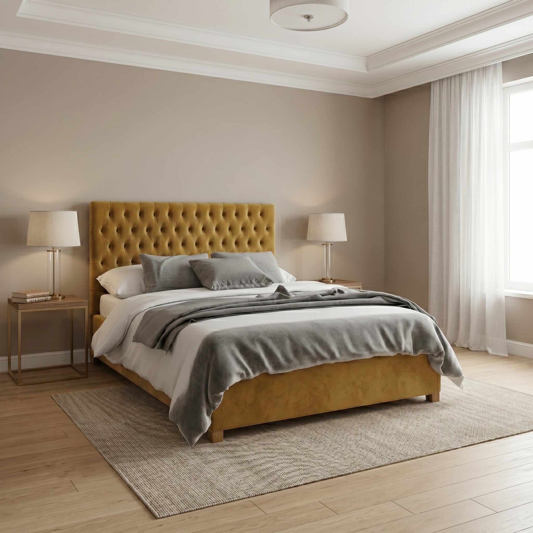 Chesterfield Sleigh Bed With Storage