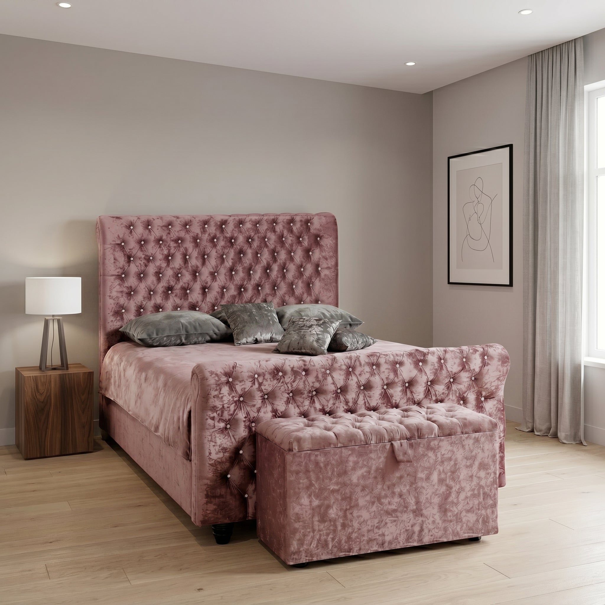 Modern Tufted Upholstered Bed