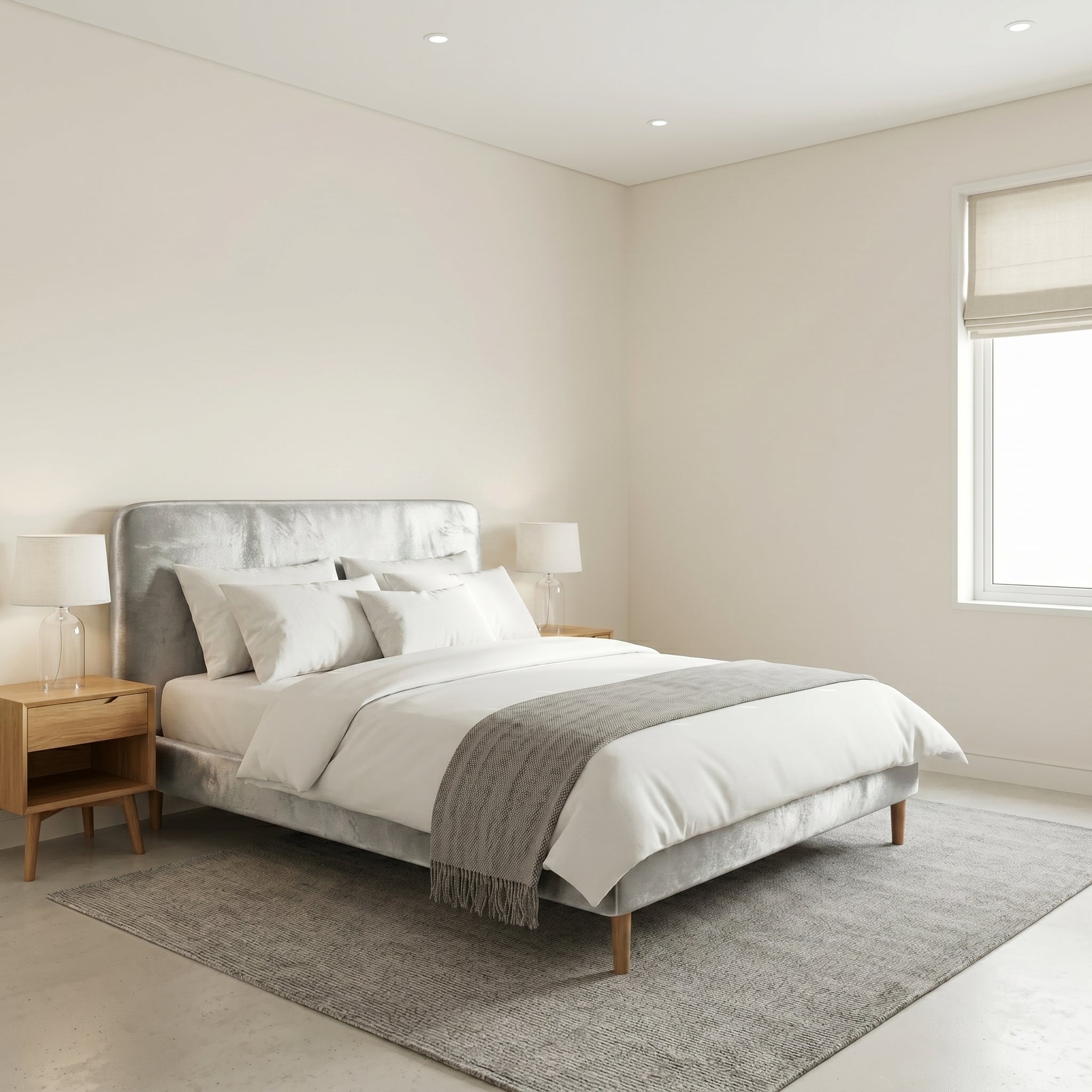 Modern Minimalist Upholstered Bed