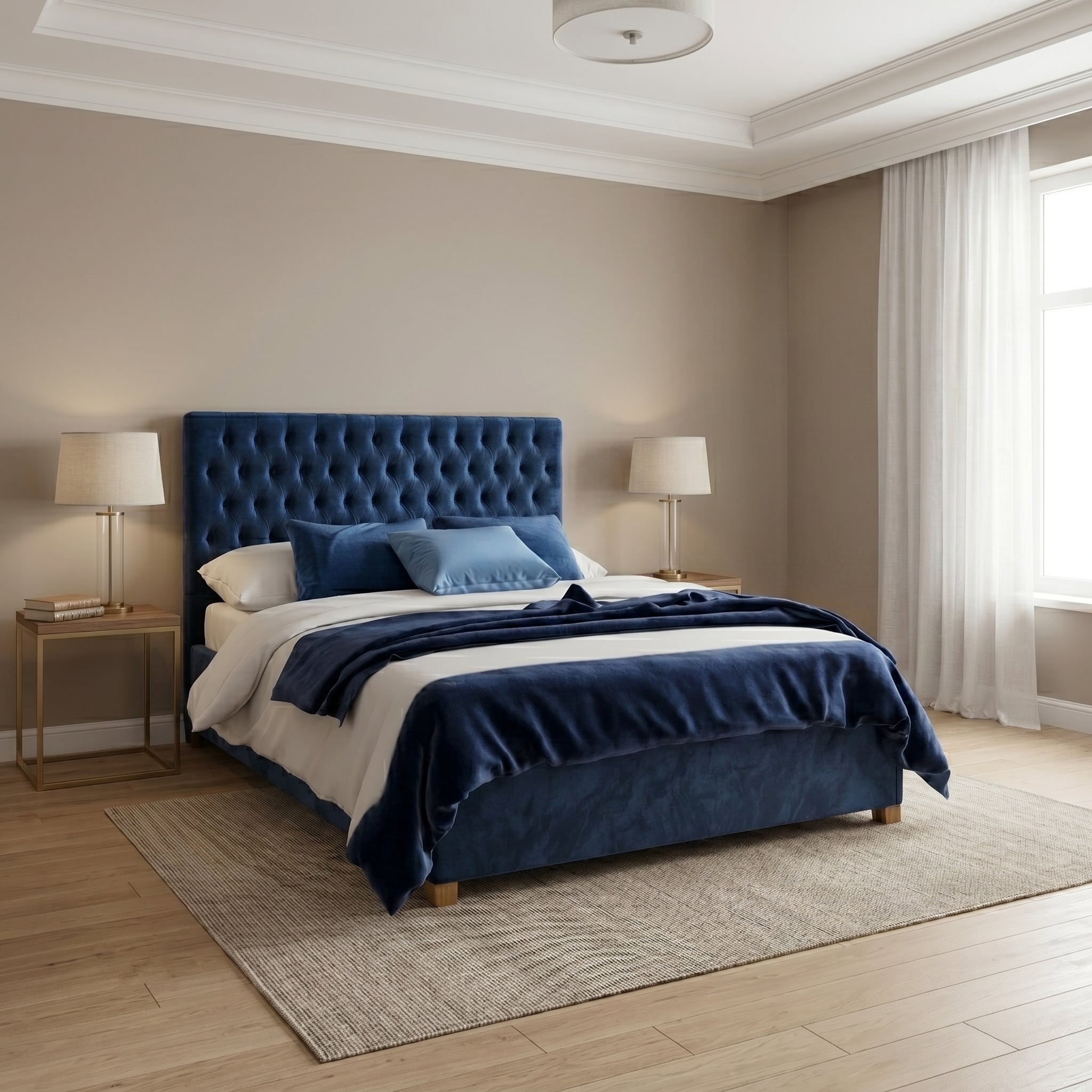 Chesterfield Sleigh Bed With Storage