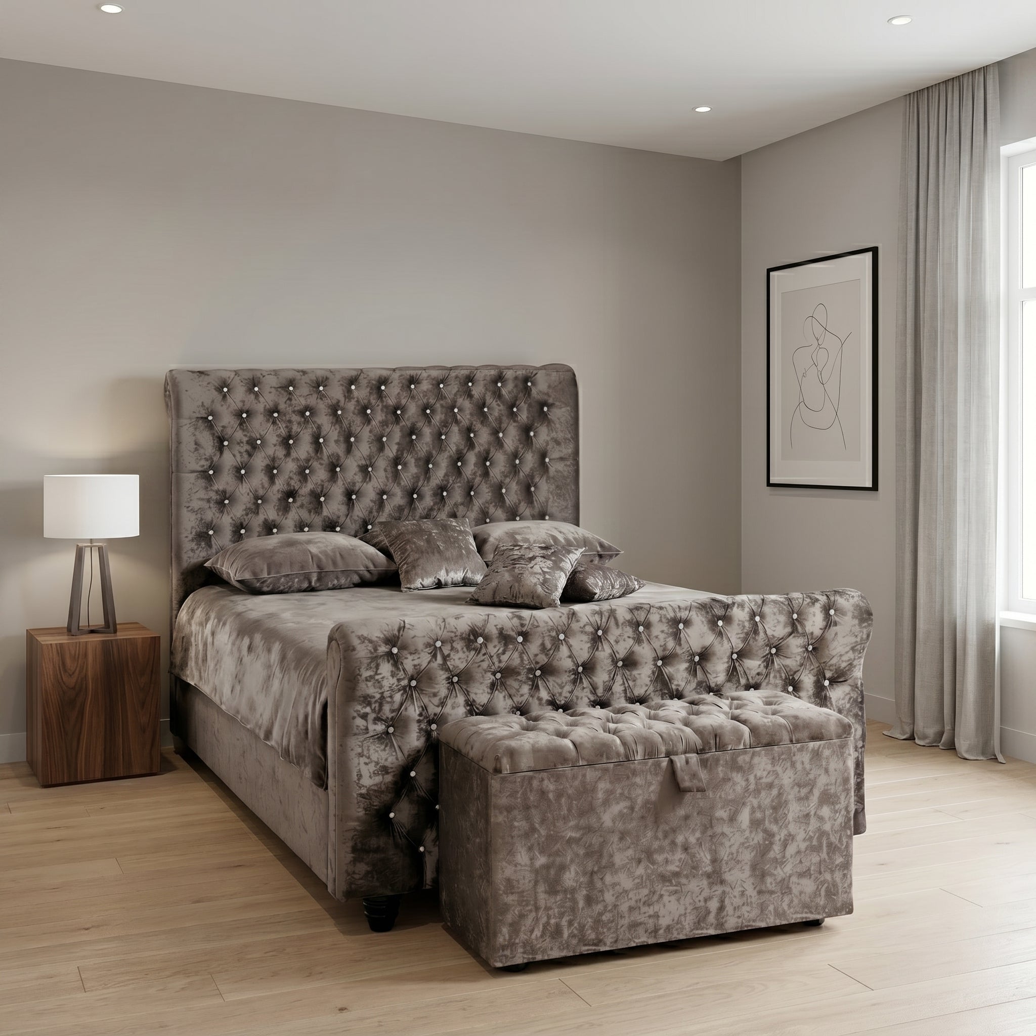 Modern Tufted Upholstered Bed