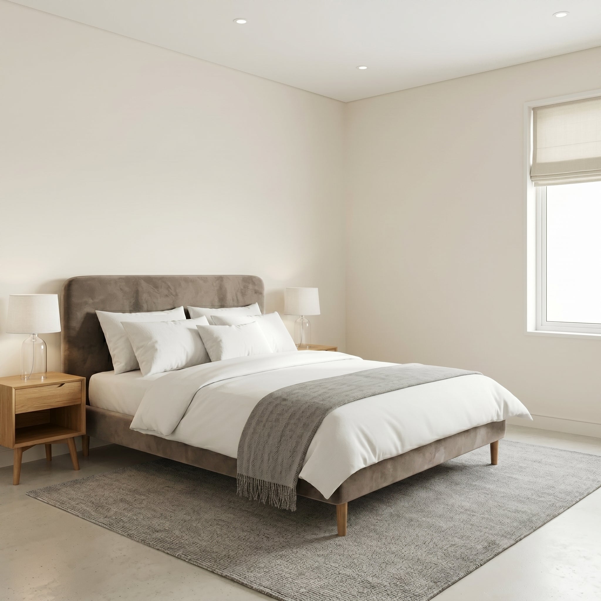 Modern Minimalist Upholstered Bed