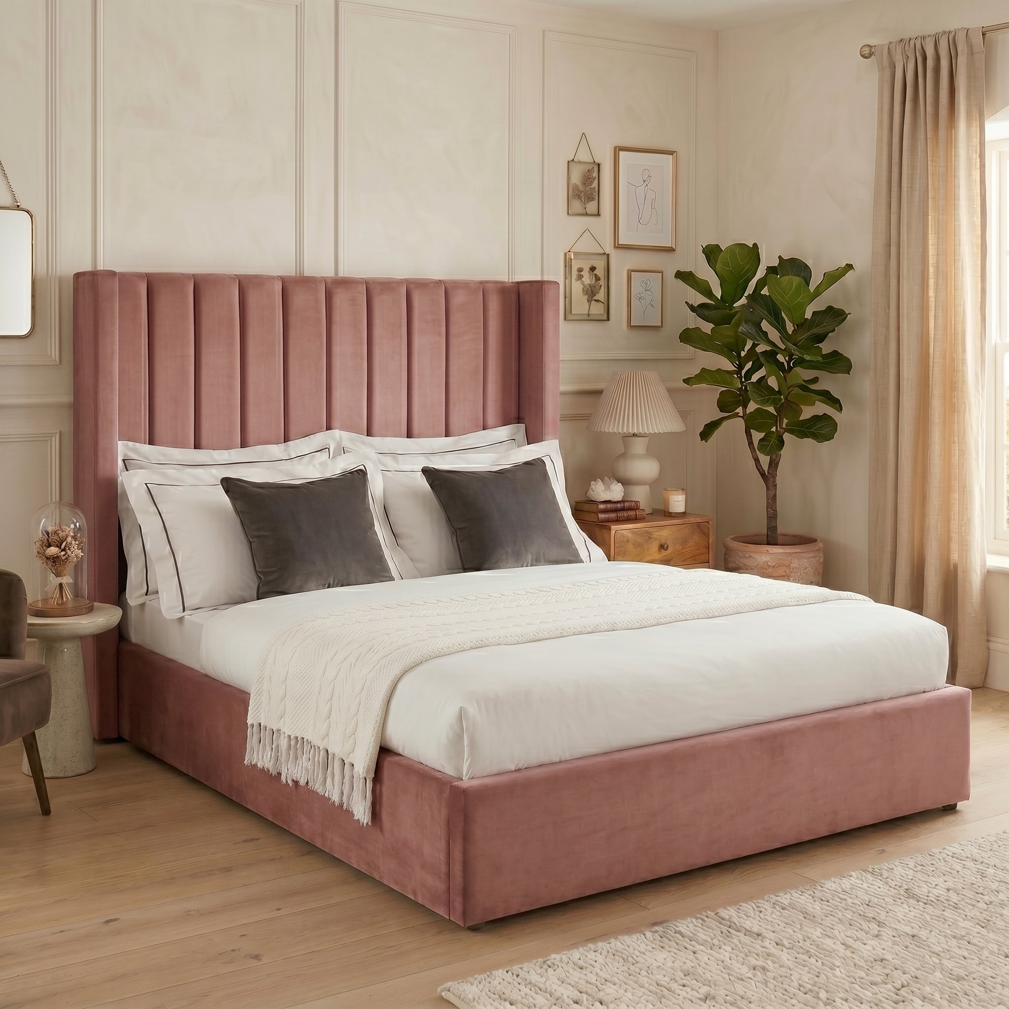 Black Ottoman Bed with  Gas Lift Storage Optional