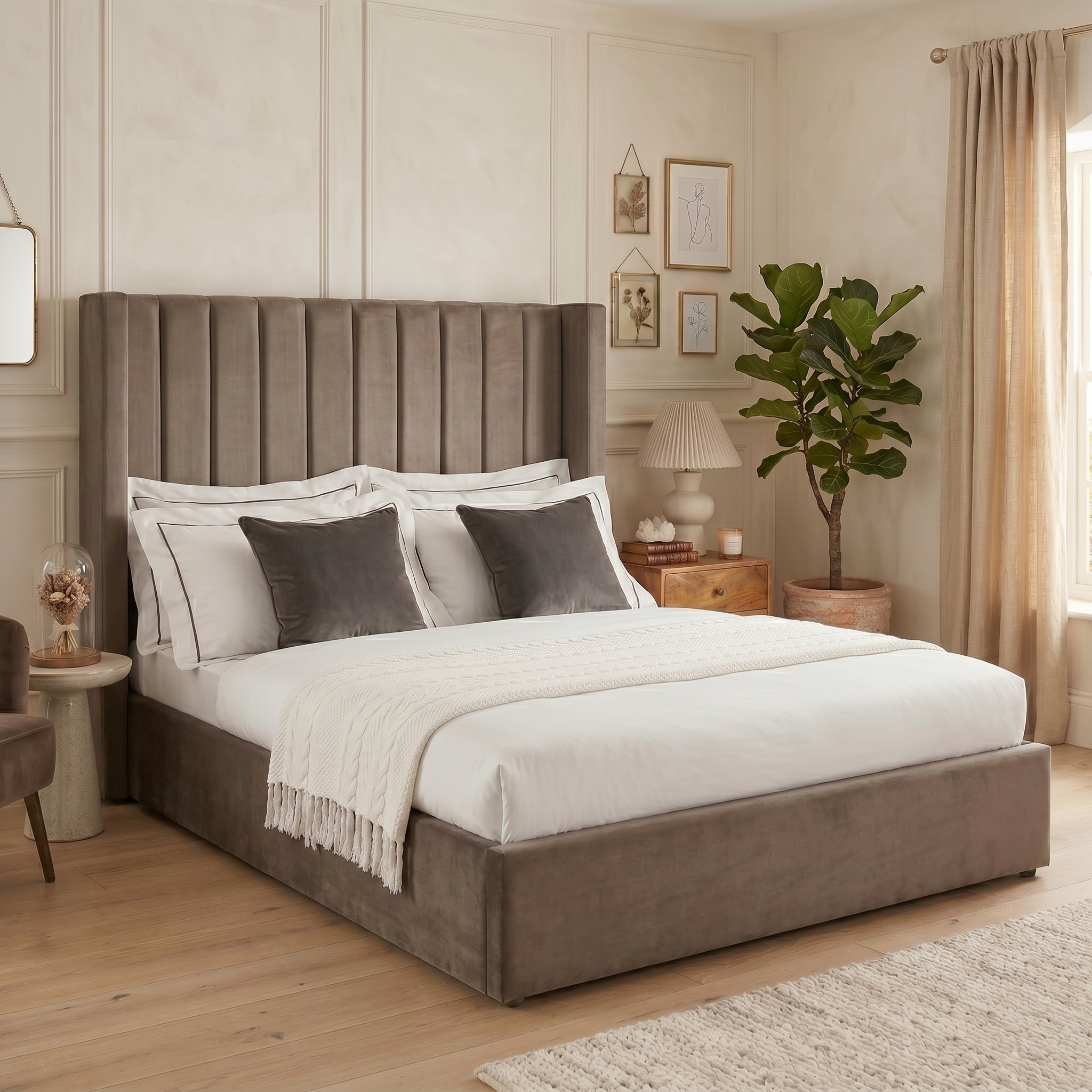 Black Ottoman Bed with  Gas Lift Storage Optional