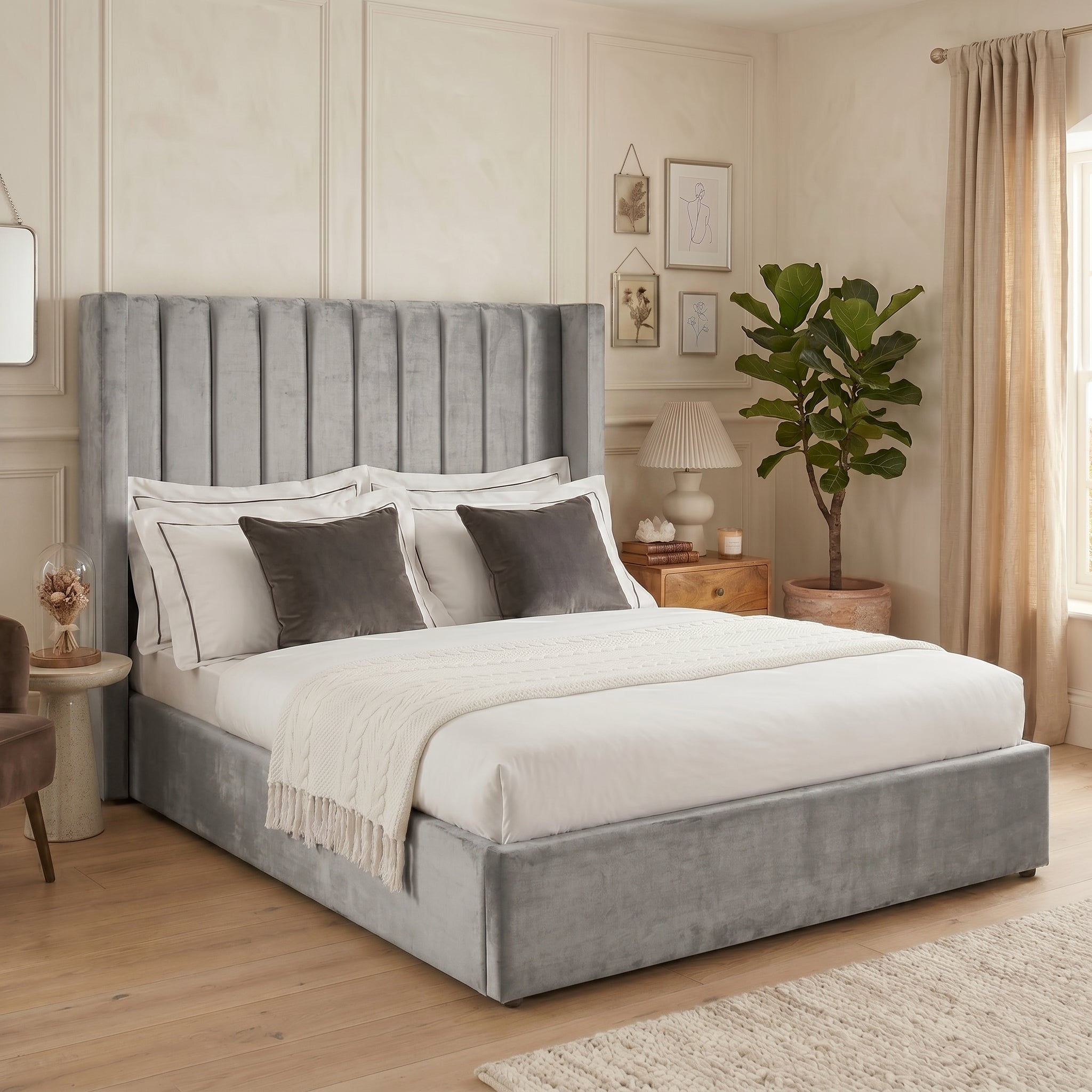 Black Ottoman Bed with  Gas Lift Storage Optional