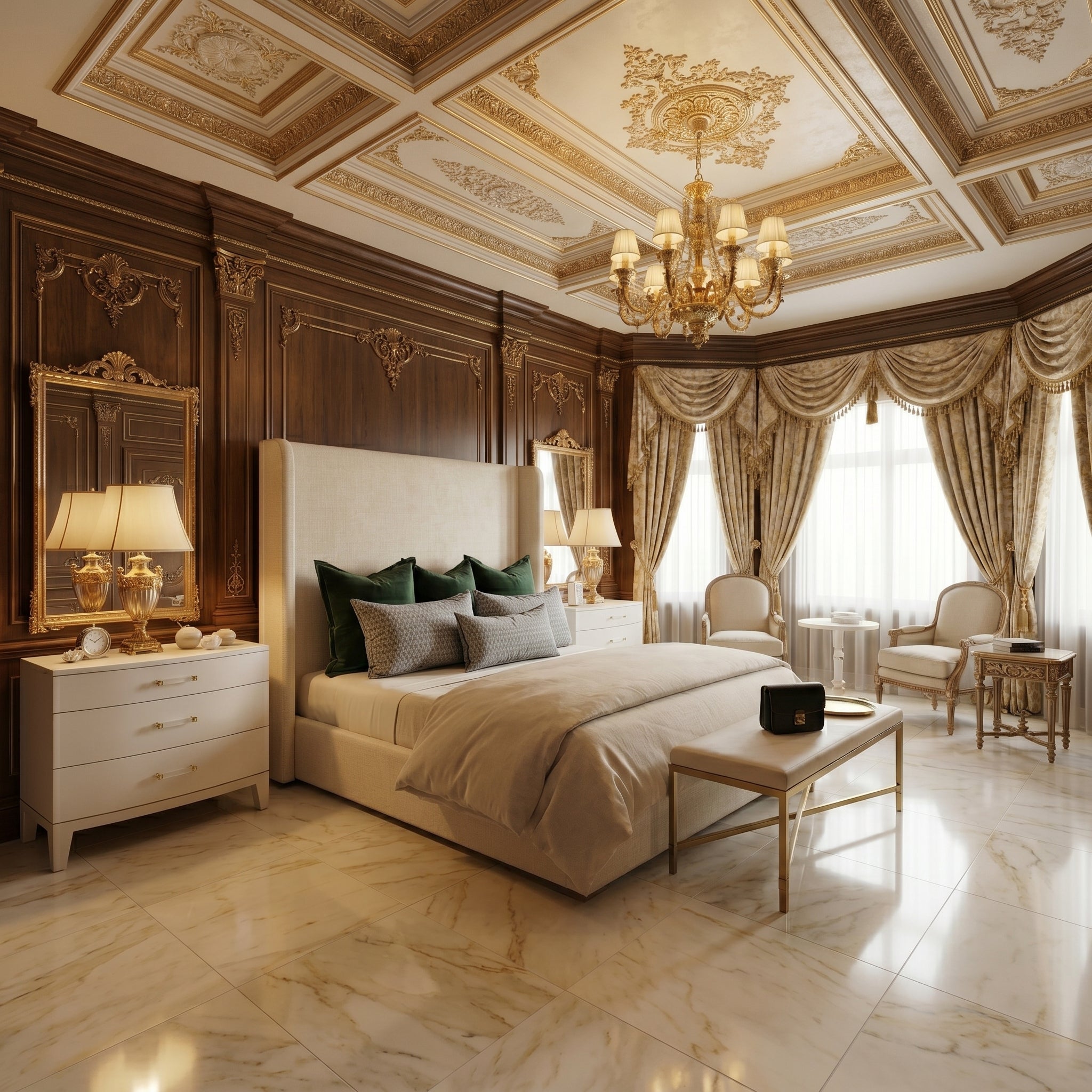 Modern Luxurious Upholstered Bed