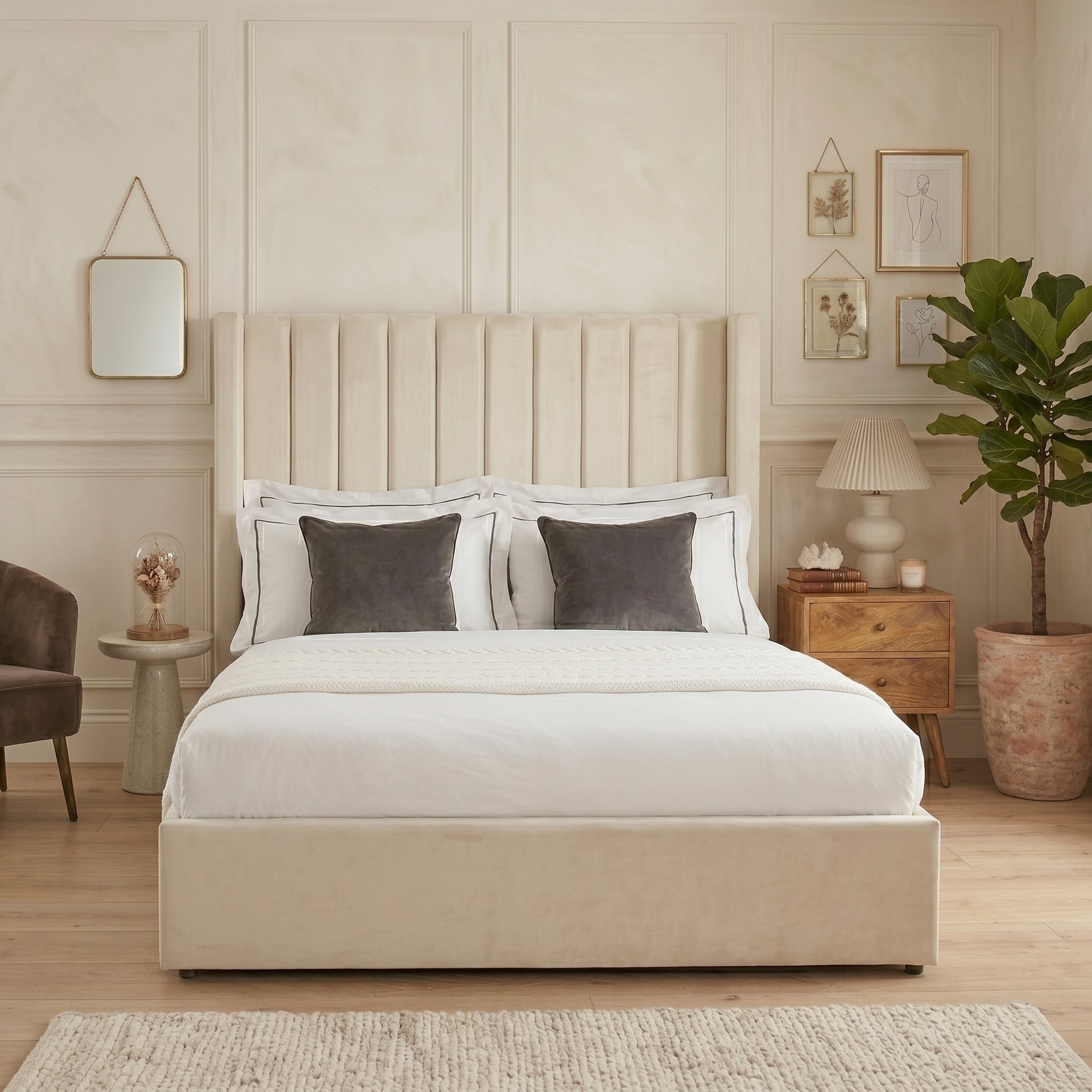 Black Ottoman Bed with  Gas Lift Storage Optional