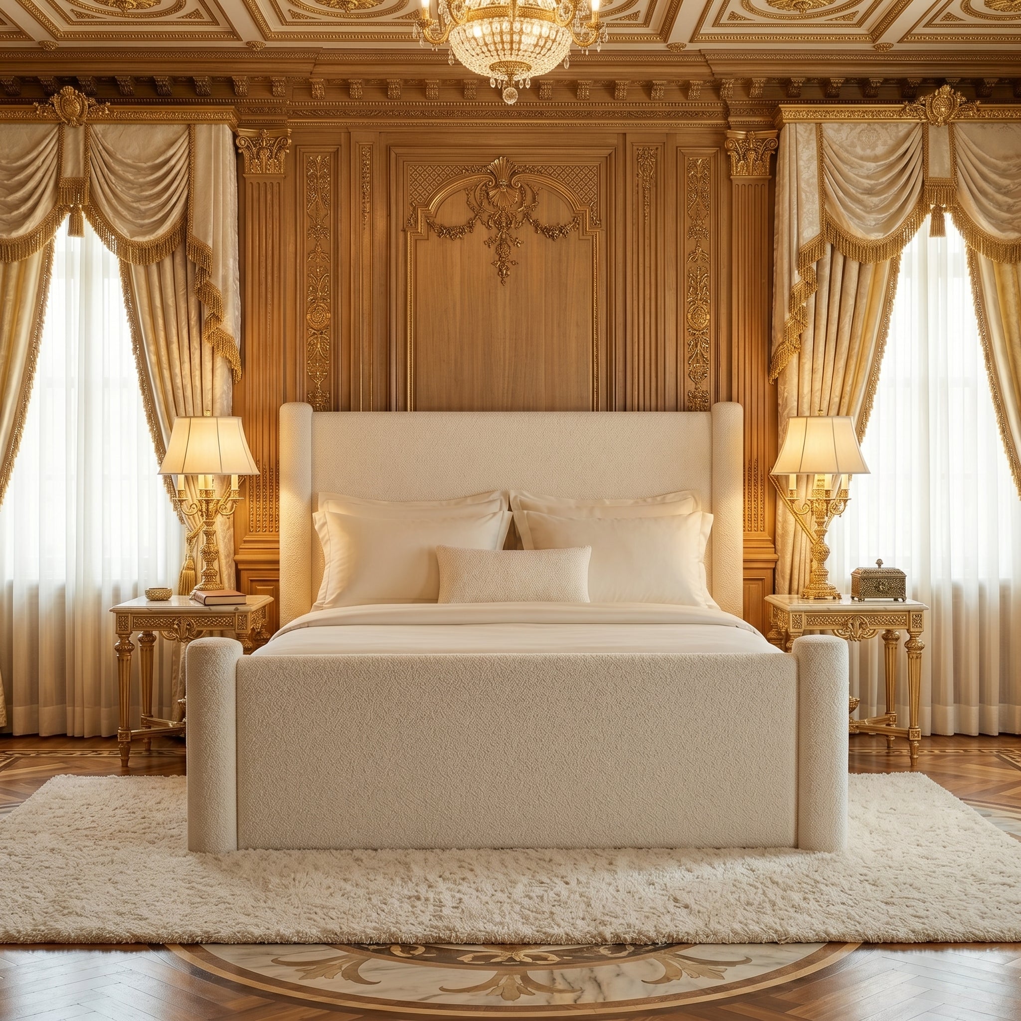 Elegant Minimalist Upholstered Bed