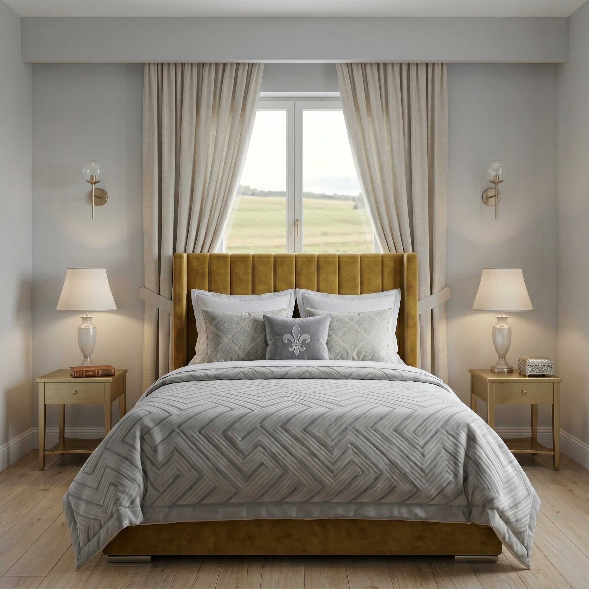 Orchid furniture Winged Sleigh Bed Frame