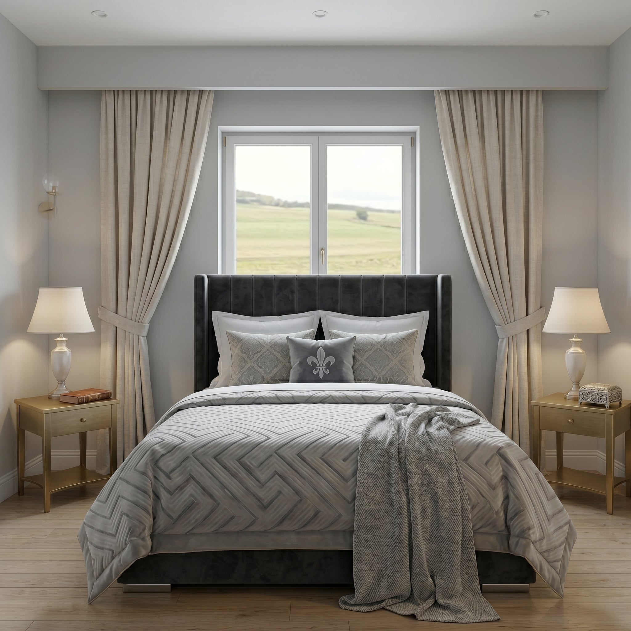 Orchid furniture Winged Sleigh Bed Frame