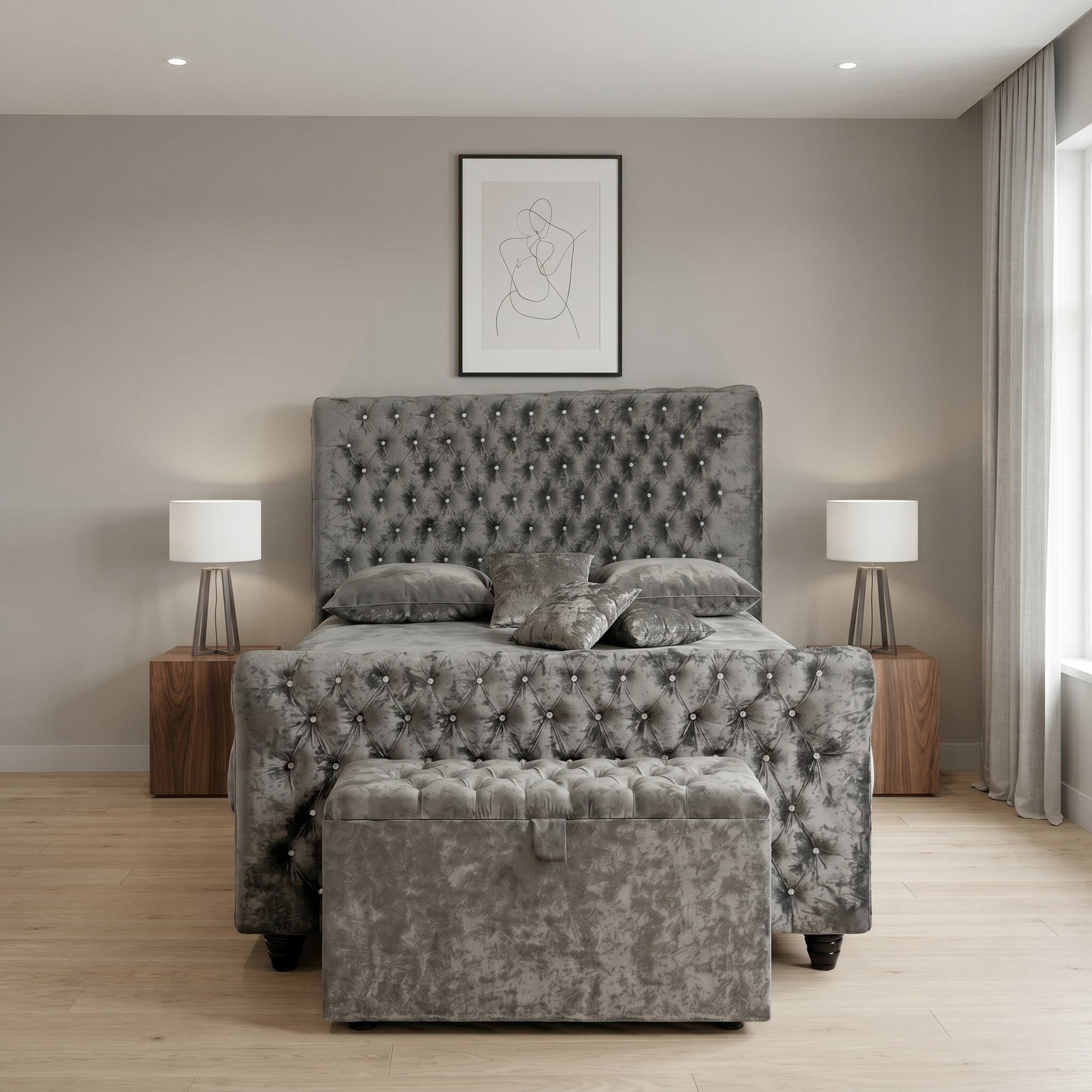 Modern Tufted Upholstered Bed