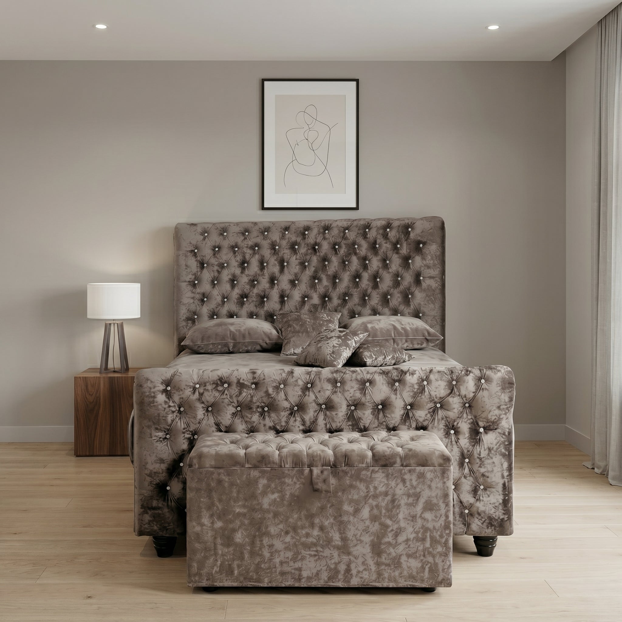 Modern Tufted Upholstered Bed