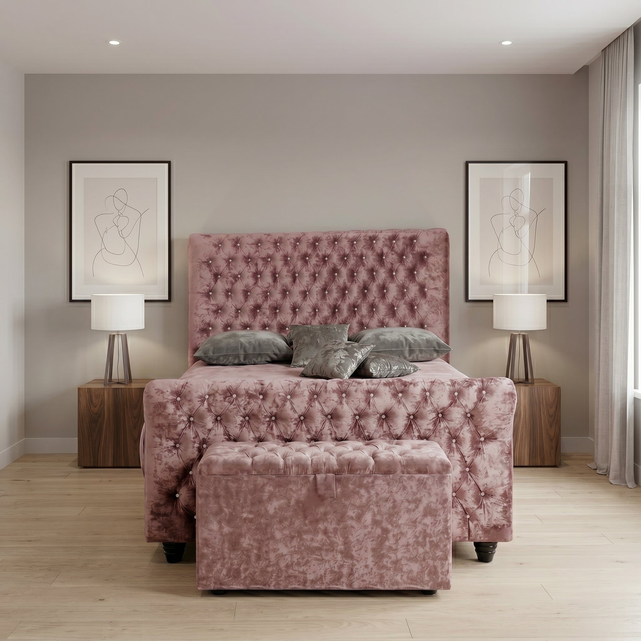 Modern Tufted Upholstered Bed