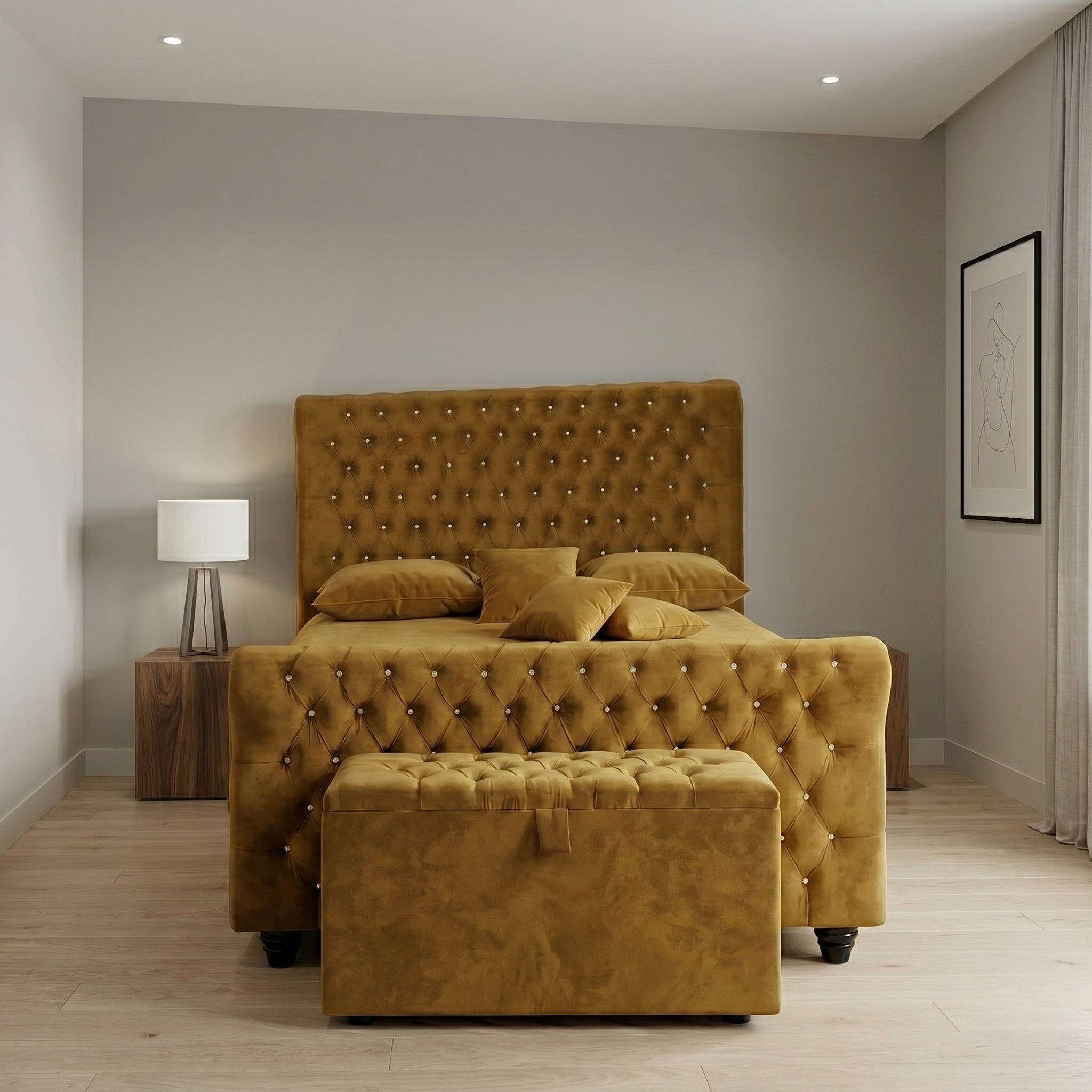 Modern Tufted Upholstered Bed