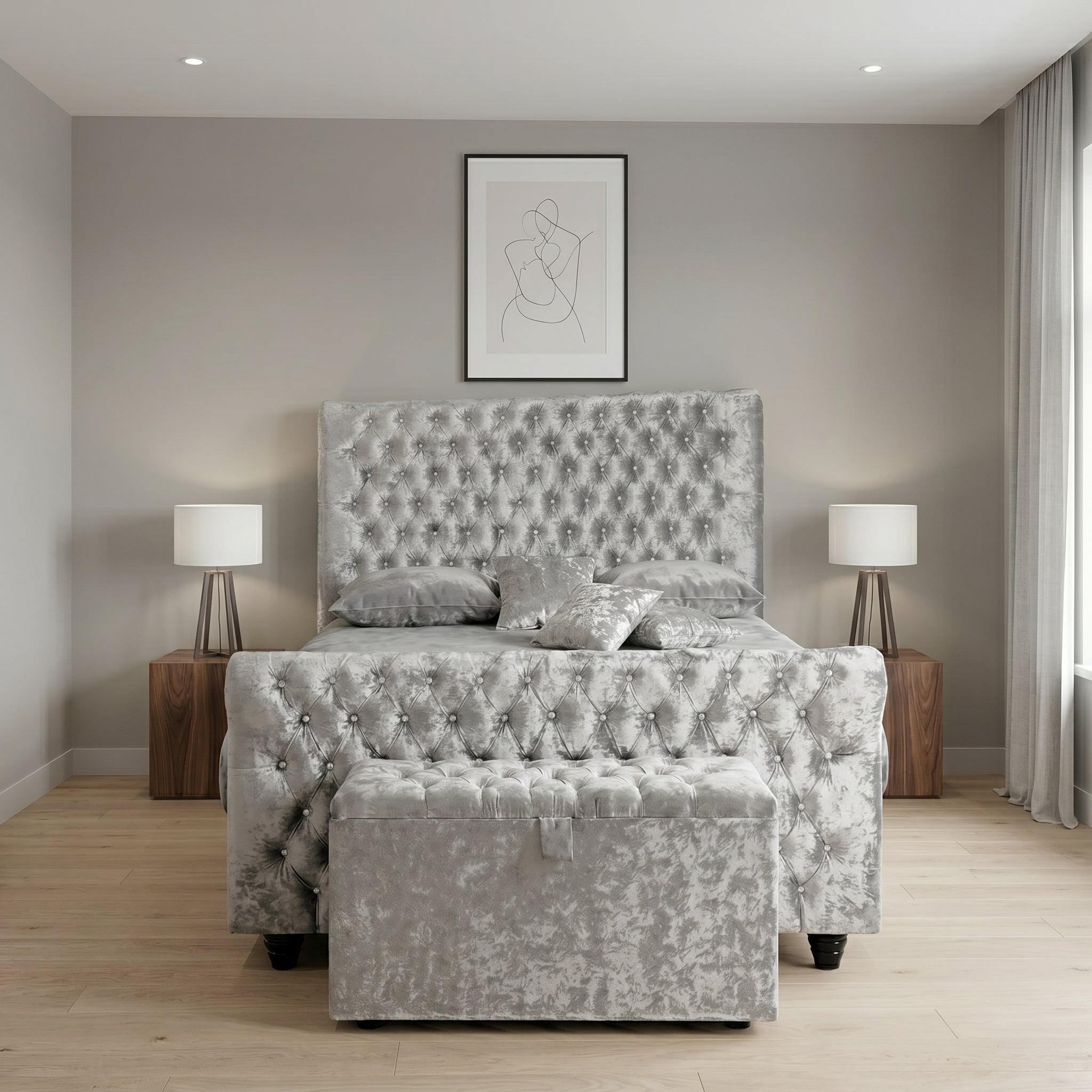 Modern Tufted Upholstered Bed