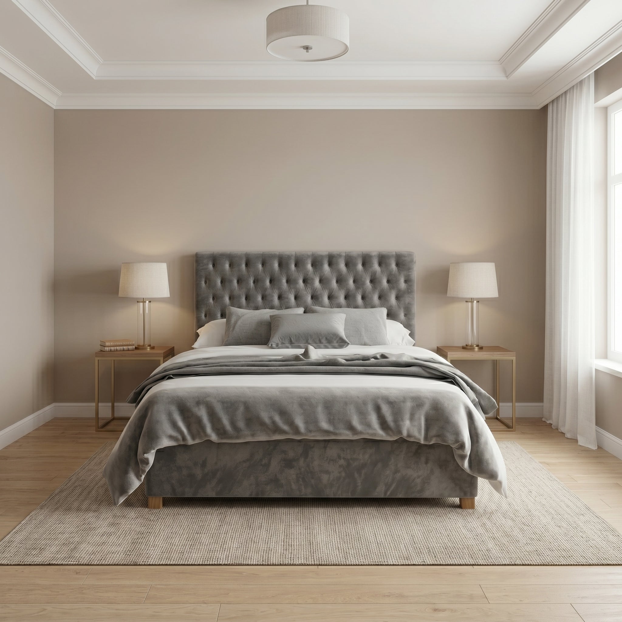 Chesterfield Sleigh Bed With Storage
