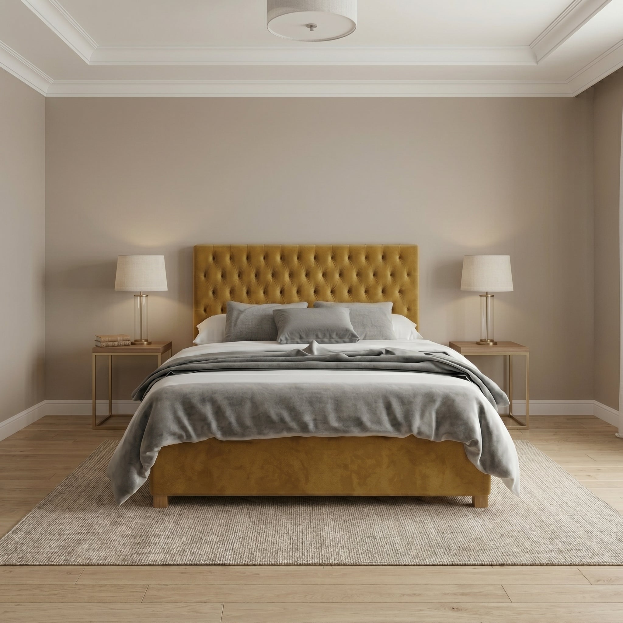 Chesterfield Sleigh Bed With Storage