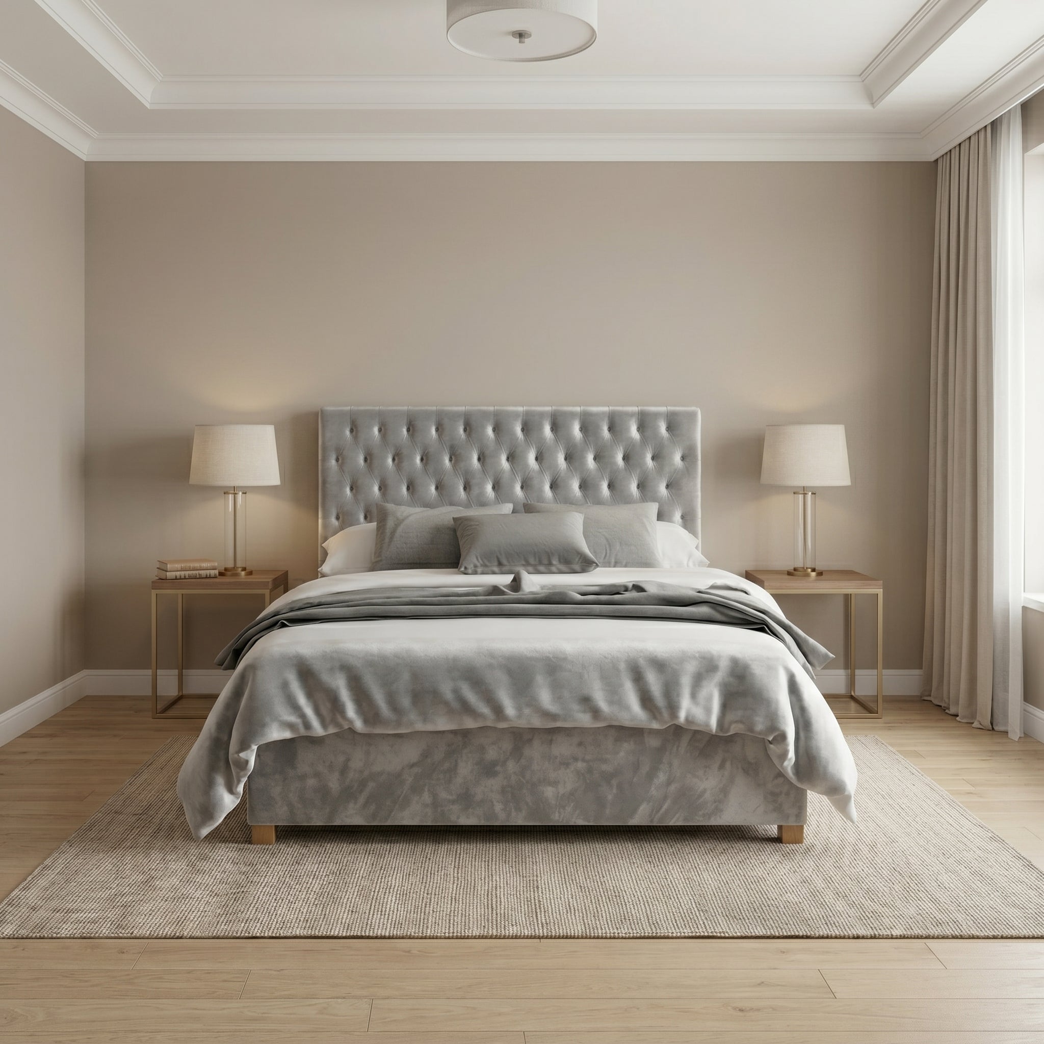 Chesterfield Sleigh Bed With Storage