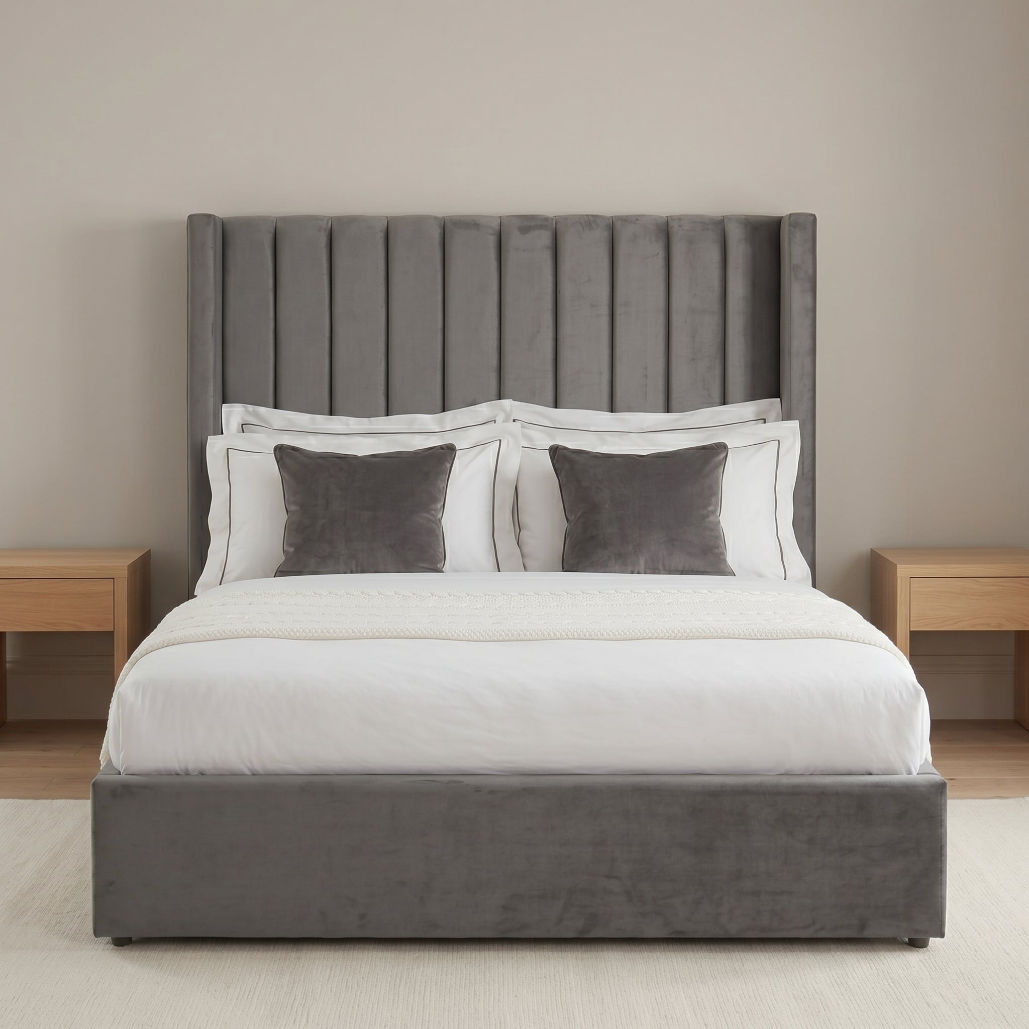 Black Ottoman Bed with  Gas Lift Storage Optional