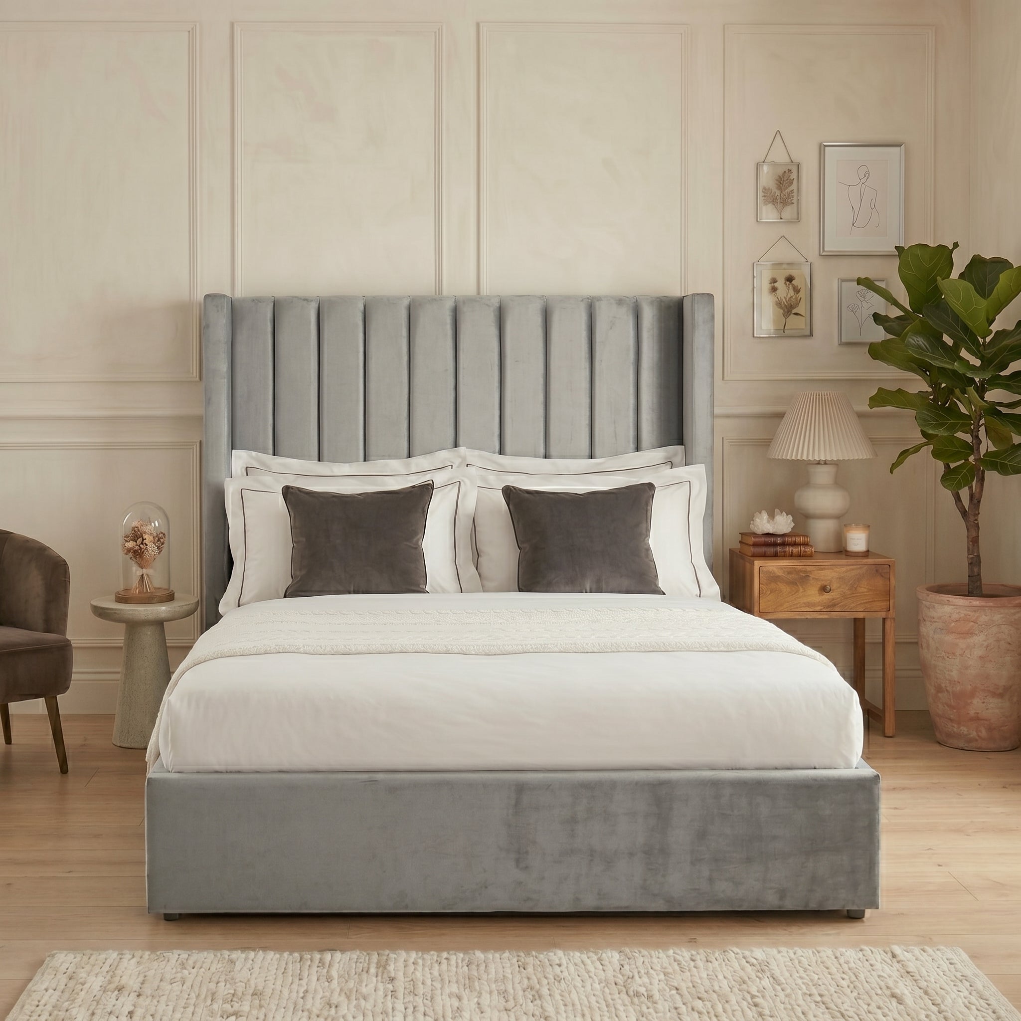 Black Ottoman Bed with  Gas Lift Storage Optional