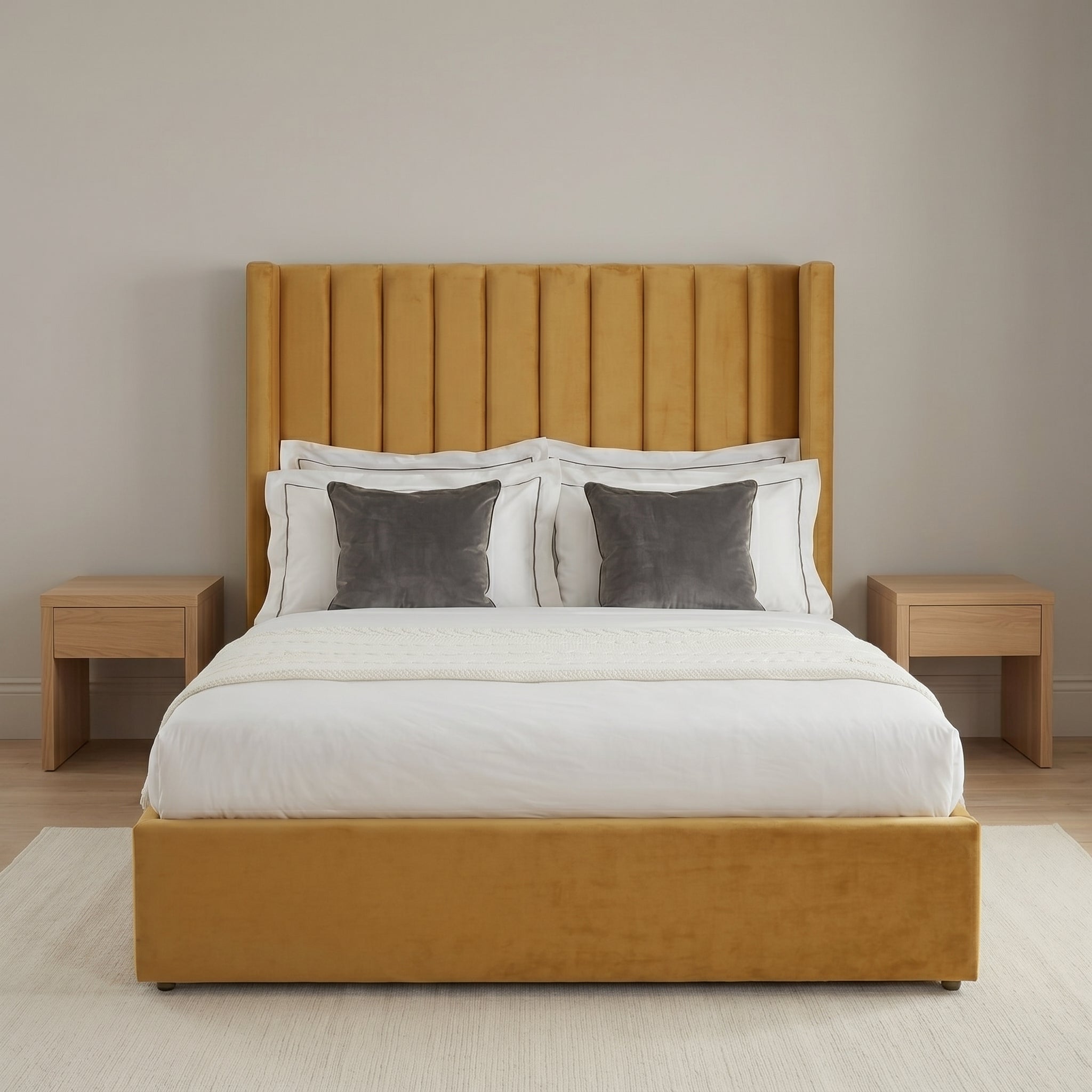 Black Ottoman Bed with  Gas Lift Storage Optional