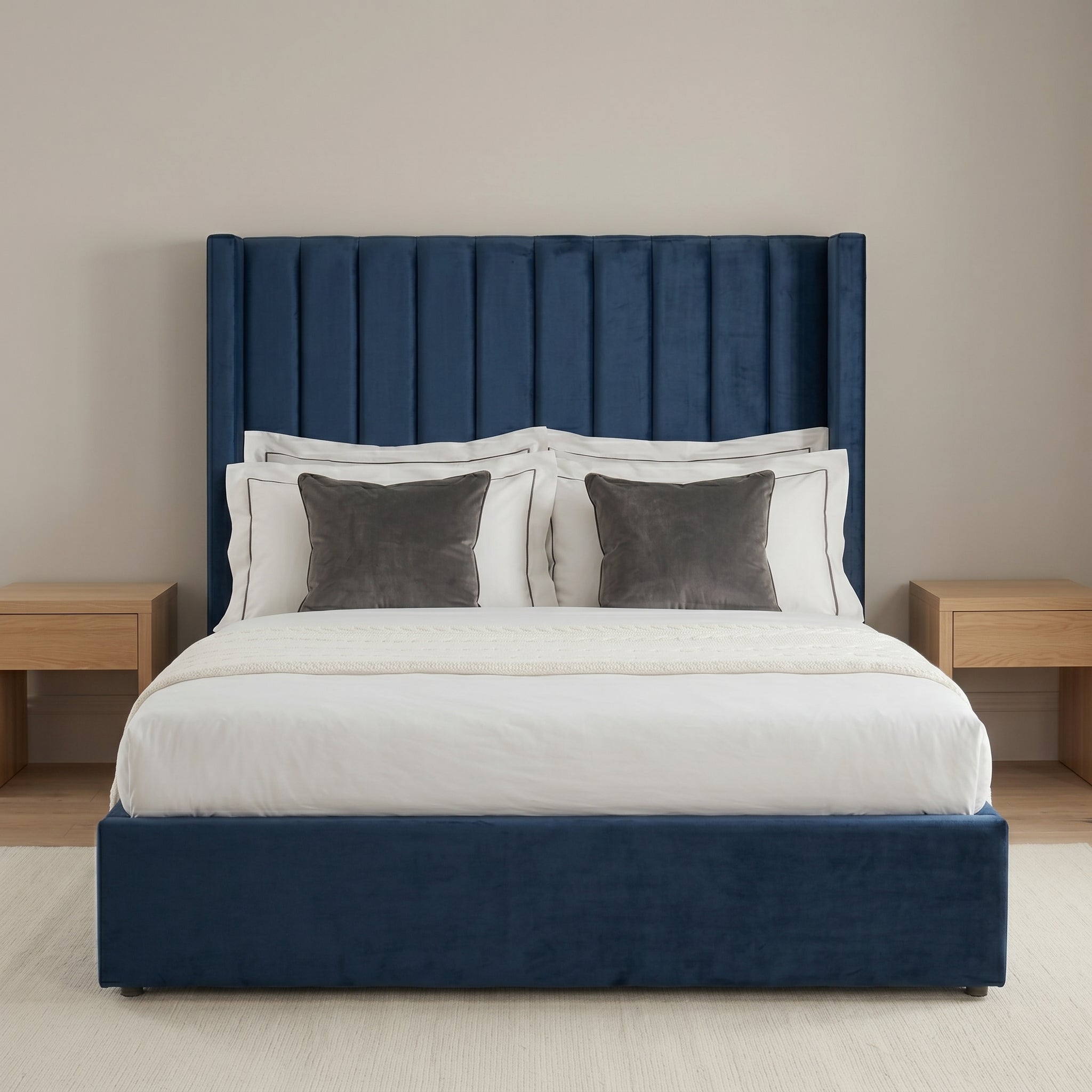 Black Ottoman Bed with  Gas Lift Storage Optional