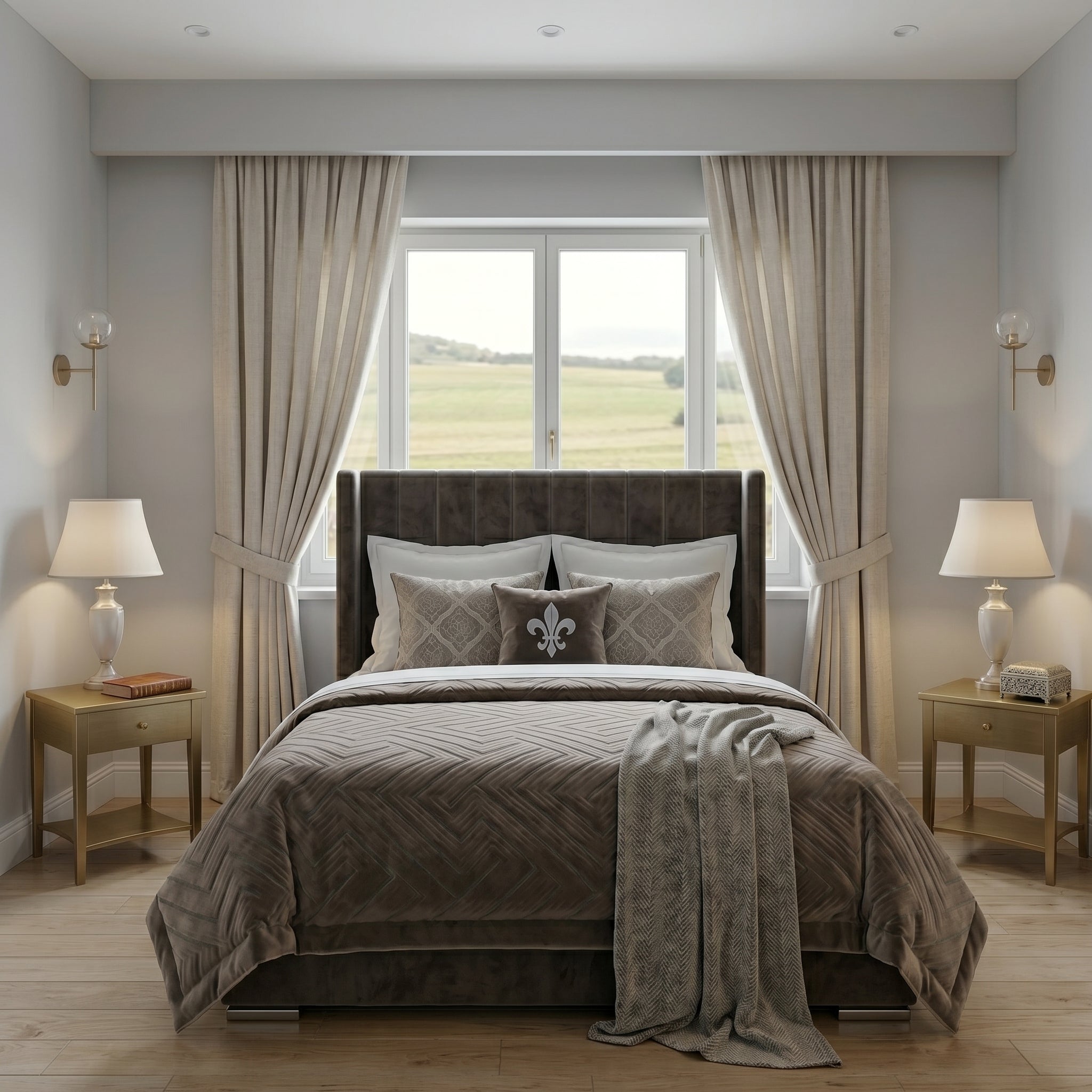Orchid furniture Winged Sleigh Bed Frame