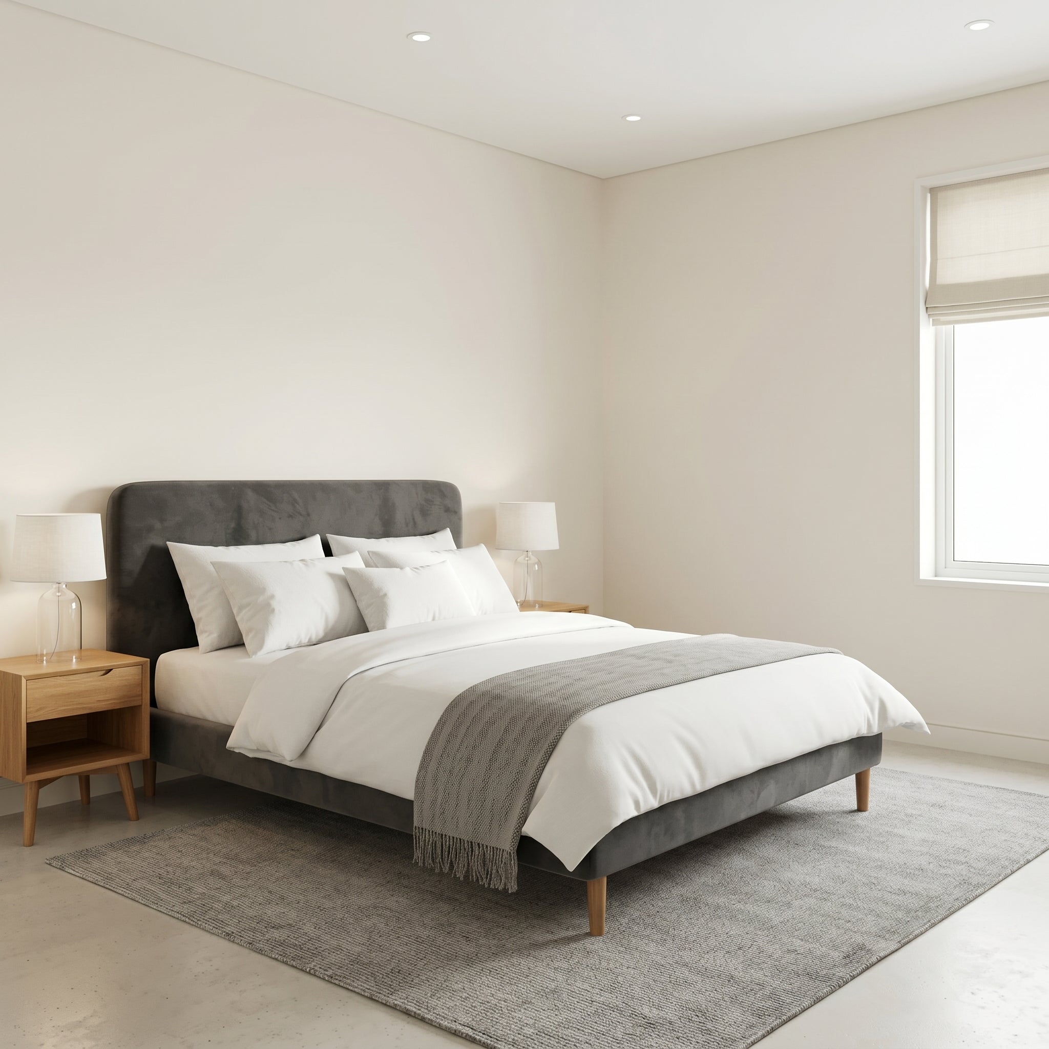 Modern Minimalist Upholstered Bed