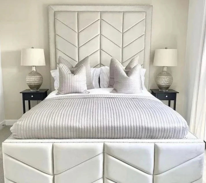 Tall Headboard Bed Upholstered